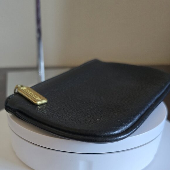 Rare Coach Sonoma Black Leather Small Cosmetic Pouch/Bag EUC ~ Vintage - Picture 5 of 8